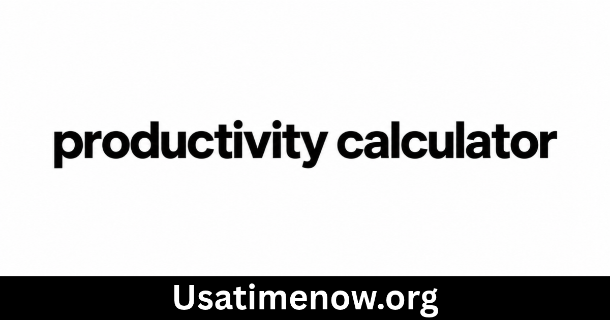productivity calculator