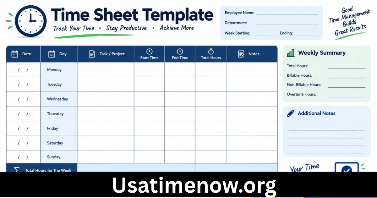 time sheet template